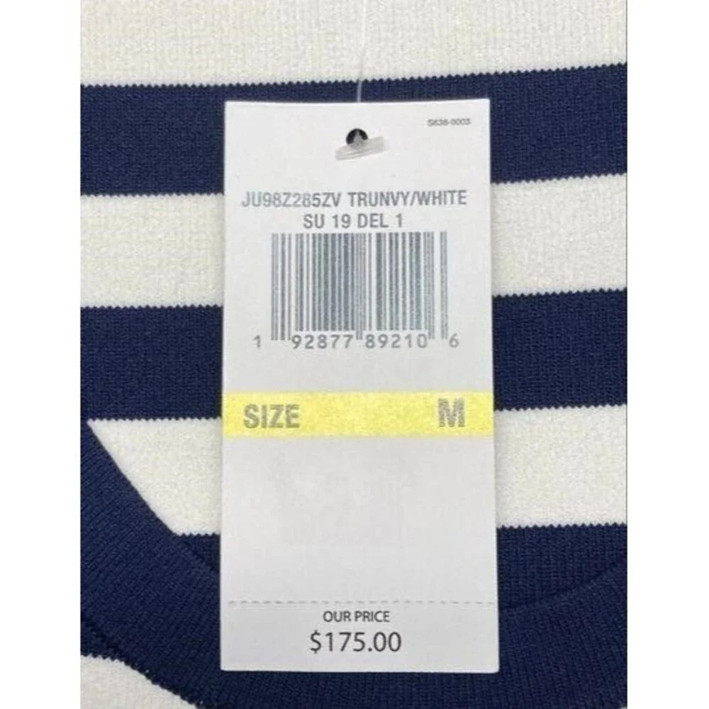 MICHAEL KORS BLUE/WHITE STRIPED SLEEVELESS DRESS SIZE M NEW ($175)